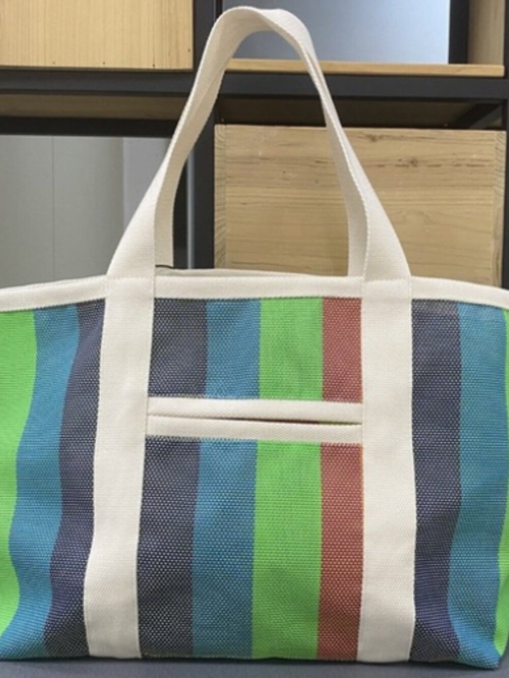 Isabel Marant Green Striped Tote Bag - Picture 2 of 4